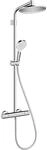 hansgrohe Crometta S - Duschsystem mit Thermostat, Regendusche (240 mm) mit Armatur,