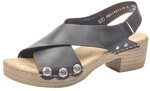 Rieker Damen Rieker dames sandaal Geschlossene Sandalen, Black V6888 00, 36 EU