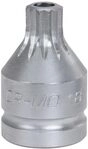 KS Tools 515.0012 3/4" Kraft-Bit-Stecknuss Vielzahn mit Bohrung, kurz, M16