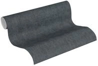 A.S. Cr&eacute;ation Vliestapete Greenery Tapete Uni Vintage Optik 10,05 m x 0,53 m schwarz