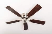 PEPEO - Kisa Deckenventilator ohne Beleuchtung | Ventilator mit Zugschalter in Silber