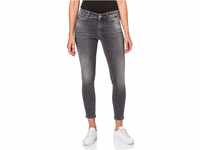 Mavi Damen Adriana Ankle Jeans, Grau (Dark Grey Distressed 25991), W25