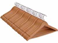 Spetebo Multipack Holz Kleiderbügel in Natur - 50 Stück - Holzbügel mit