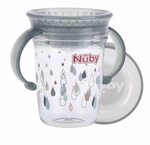 Nuby - Tritan 360 Wonder Becher mit Griffen- 6 Monate, grau