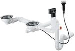 hansgrohe Ab- u. &Uuml;berlaufgarnitur D17-11 autom., f&uuml;r Doppelbecken Granit,...