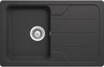 SCHOCK K&uuml;chensp&uuml;le Formhaus D-100S Onyx 78x50 cm - CRISTALITE&reg; Schwarz mit
