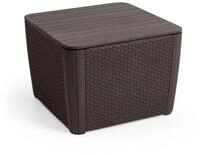 Allibert by Keter Gartentisch Luzon Plus flat wicker, graphit, Deckel abnehmbar, mit