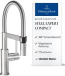 Villeroy & Boch Steel Expert Compact K&uuml;chenarmatur, Hochdruck, Wasserhahn K&uuml;che mit