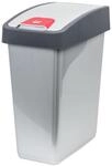 keeeper Premium Abfallbeh&auml;lter mit Flip-Deckel, Soft Touch, 25 l, Magne, Silber
