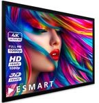 ESMART Economy EXF Rahmenleinwand, Gesamtbreite 252 cm, Tuch: Wei&szlig;
