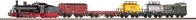 Piko-57123-Start-Set G&uuml;terzug Dampflok G7 + 5 Wg. Bettung, Schwarz