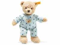 Steiff Teddy and Me Teddybär Junge Baby mit Schlafanzug 25 cm, Teddybär mit blauem