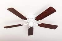 Pepeo - Kisa Deckenventilator ohne Beleuchtung | Ventilator mit Zugschalter in Wei&szlig;