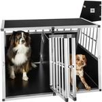 tectake&reg; gro&szlig;e Hundebox Auto oder Hundebox f&uuml;r Zuhause. Aluminium Doppel