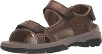 Skechers Herren Tresmen Hirano Sandalen mit offener Zehenpartie, Brown Synthetic, 44