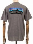 Patagonia, Men's P-6 Logo Responsibili-Tee&reg;, T-Shirt, Gravel Heather, S, Mann