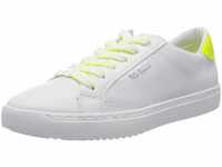 Tom Tailor Damen 8093201 Sneaker, Mehrfarbig (White-Neon Yellow 02704)