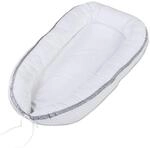 babybay Kuschelnest, wei&szlig; Punkte perlgrau