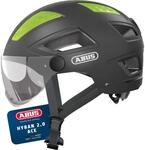 ABUS Stadthelm Hyban 2.0 ACE - Fahrradhelm mit Visier, Licht und ABS-Hartschale -