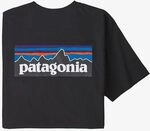 Patagonia Herren Men's P-6 Logo Responsibili-tee&reg; T Shirt, Schwarz, M EU