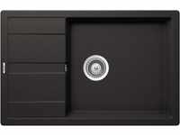 SCHOCK kompakte Küchenspüle 78 x 50 cm Manhattan D-100LS Nero - CRISTALITE schwarze