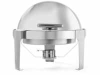 HENDI Chafing Dish - Rolltop, Rund, Lebensmittelpfanne Ø390x(H)60mm, Rahmen 2,3mm,