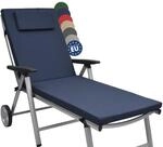 Beautissu Gartenliege Auflage Sonnenliege 200x60x5 cm Loft RL &ndash; UV-Best&auml;ndige