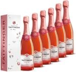 Taittinger Champagner Set 6x 0,75l Brut Prestige Ros&eacute; je in Geschenkverpackung...