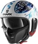 SHARK Motorradhelm S-DRAK 2 TRIPP IN WBR, Weiss/Blau, XS