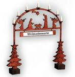 NOCH Weihnachtsmarkt-Eingangsbogen, Miniatur Weihnachtsszene f&uuml;r Modelleisenbahn,