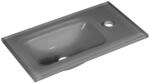 FACKELMANN G&auml;ste WC Waschbecken 45 cm aus Glas klein grau Handwaschbecken