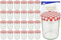 MamboCat 25er Set Sturzgl&auml;ser 230 ml Hoch Deckelfarbe rot wei&szlig; kariert to 66...
