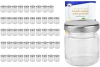 MamboCat 50er Set Rundgl&auml;ser 53 ml Deckelfarbe Silber to 43 inkl. Diamant