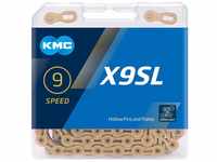 KMC Unisex – Erwachsene X9SL Ti-N X9 SL 9-Fach Kette 1/2" x11/128, 114 Glieder,