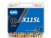 KMC Unisex – Erwachsene Ti-N Black X11SL 11-Fach Kette 1/2" x11/128, 118 Glieder,