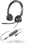 Plantronics &ndash; Blackwire 3325 USB-A (Poly) &ndash; Zwei-Ohr Headset (Stereo) mit