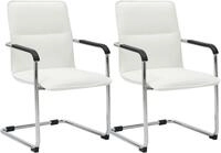CLP Freischwinger St&uuml;hle 2er Set mit Armlehnen Seattle, Moderne Esszimmerst&uuml;hle