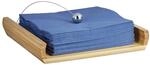 Relaxdays Serviettenhalter aus Bambus, HxBxT: 3,7 x 21,7 x 21,7 cm, Kugel als