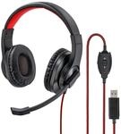 Hama USB Headset, Over Ear Kopfh&ouml;rer mit Mikrofon (Headset mit...