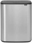Brabantia Bo Touch M&uuml;lleimer &mdash; 2 x 30-Liter-Inneneimer (matter Stahl,
