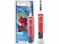 Oral-B Kids Spiderman Elektrische Zahnbürste für Kinder ab 3 Jahren, extra...