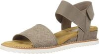Skechers Damen Desert Kiss &ndash; Stretch Viertelriemen Sandals, Taupe Microfiber