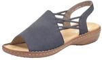 Rieker Damen 608d1 Sandalen Geschlossene Sandalen, Blau, 37 EU
