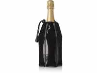 Vacu Vin 38856606 Aktiv Champagnerkühler Motiv schwarz, Kunststoff