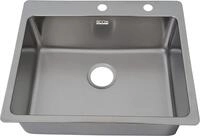 Respekta Chicago Edelstahl Sp&uuml;lbecken / 1 Becken Einbausp&uuml;le in 60 x 50