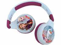 Lexibook Disney Die Eiskönigin-2-in-1-Bluetooth-Kopfhörer für Kinder, Stereo