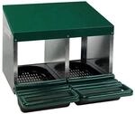 Kerbl Hobbyfarming Legenest, 2 Abteile, Legebox, Eierbox, dunkelgr&uuml;n, 53x52x43,5cm,