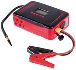 WALTER Li-Ion Motorrad-Starthilfe mit Kompressor, Display, Kabel, LED-Leuchte,
