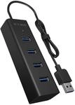Icy Box IB-HUB1409-U3 4-fach USB-Hub (Type-A Verbindung) mit 4x USB 3.0 (Type-A)
