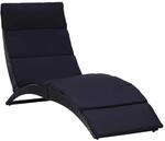 vidaXL Sonnenliege mit Auflage Gartenliege Rattanliege Relaxliege Strandliege